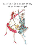 Turn back the clock - Camilla and Rose birthday card