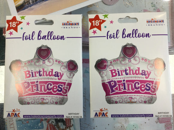 Birthday Princess - 18” Helium Filled Balloon