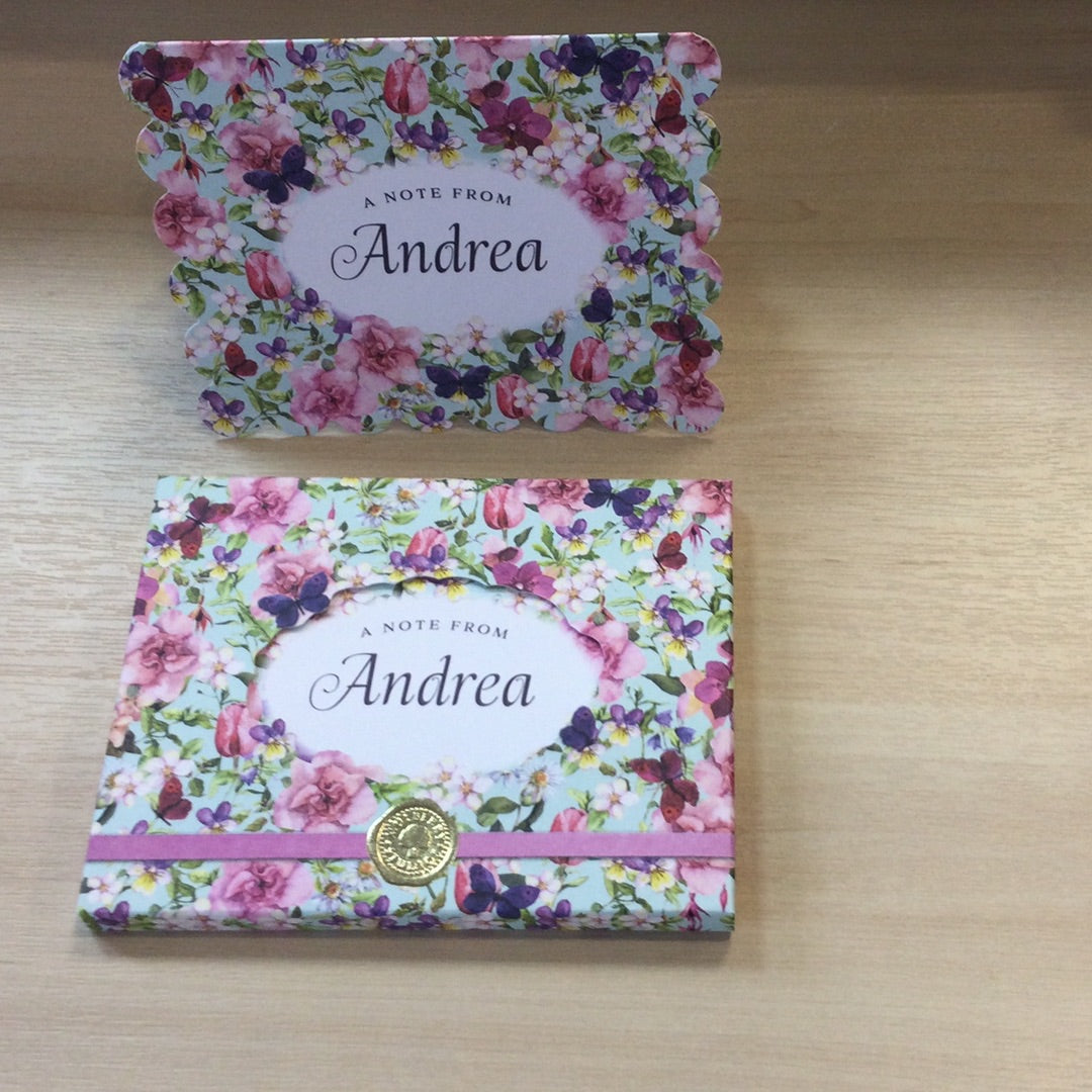 A Note from Andrea -8 notelets