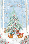 Mum and Dad, foxesv - Christmas card