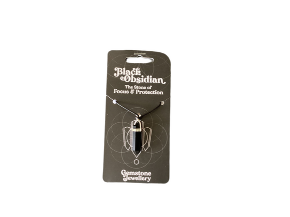 Black obsidian Pendant - Gemstone jewellery