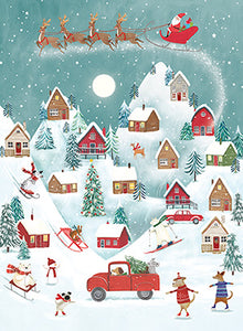 Alpine village  - Pack of 8 Charity Christmas cards