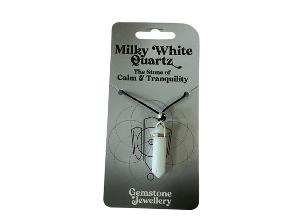 Milky white quartz Pendant - Gemstone jewellery