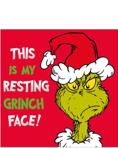 Resting Grinch Face - funny Christmas card