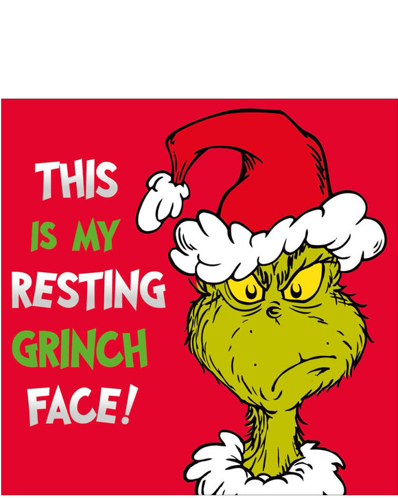 Resting Grinch Face - funny Christmas card