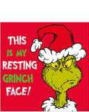 Resting Grinch Face - funny Christmas card