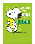 Peanuts and Snoopy - good luck card