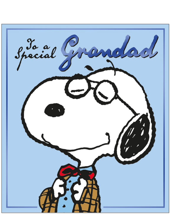 Grandad - Peanuts and Snoopy birthday card