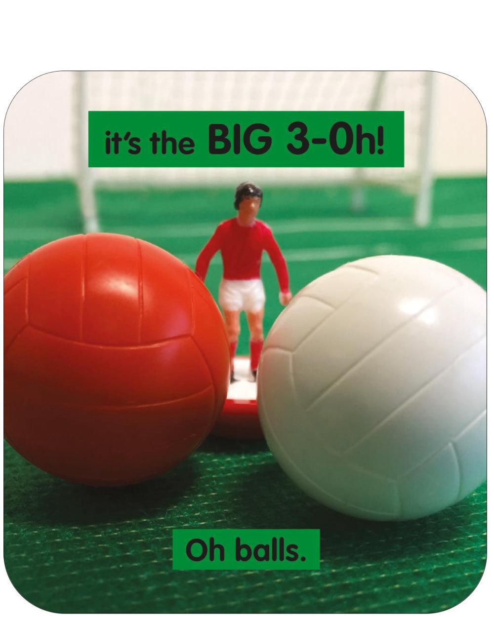 Subbuteo football  - 30th birthday card