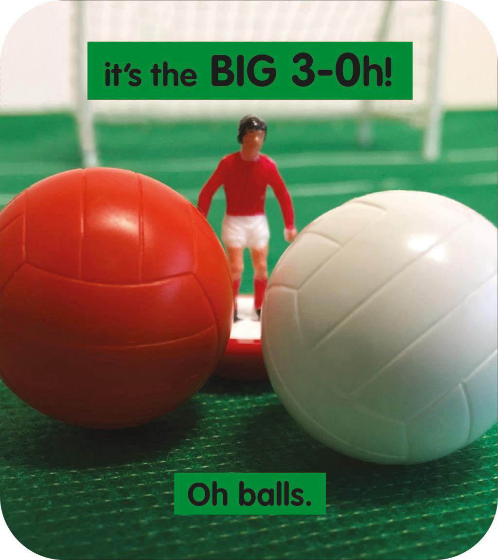 Subbuteo football  - 30th birthday card