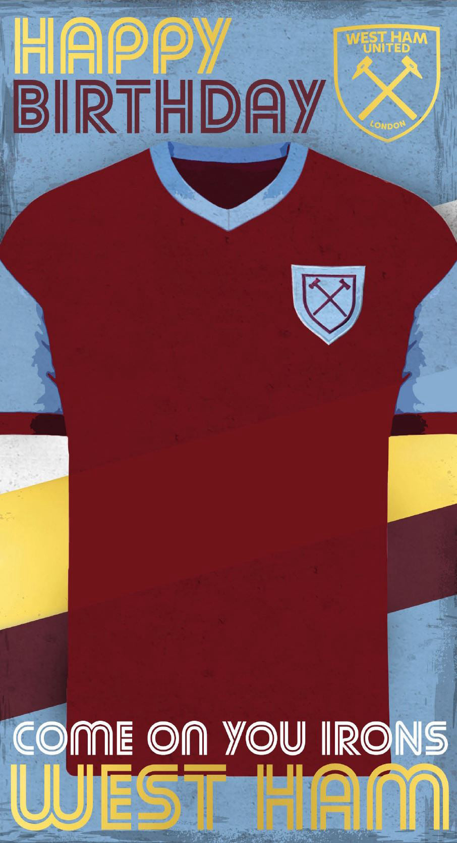 West Ham FC Birthday card