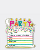 Cake and Candles Party Invitations – Pack of 8 Rachel Ellen Invites with Envelopes