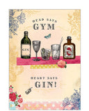 Head says Gym - Birthday card