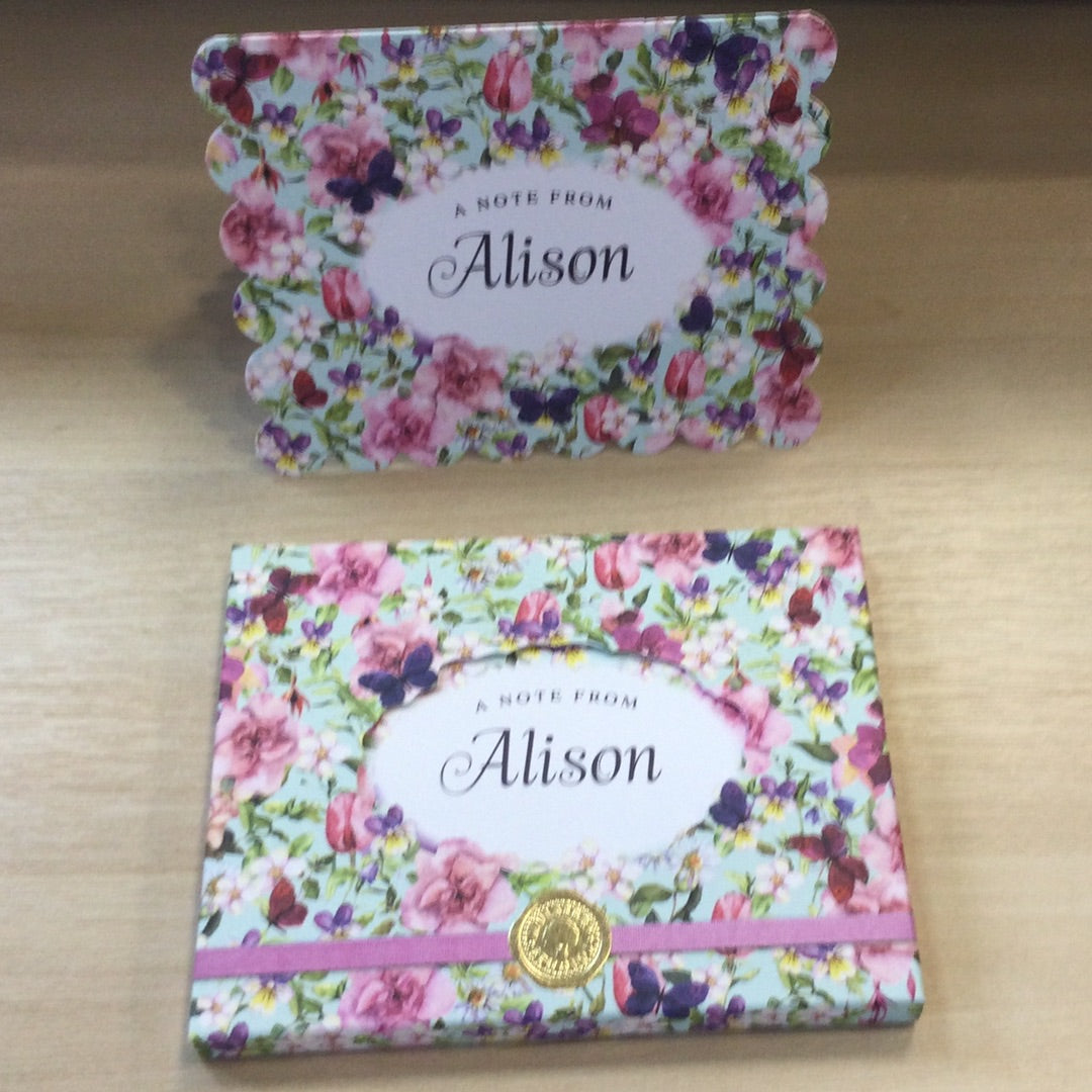 A Note from Alison -8 notelets