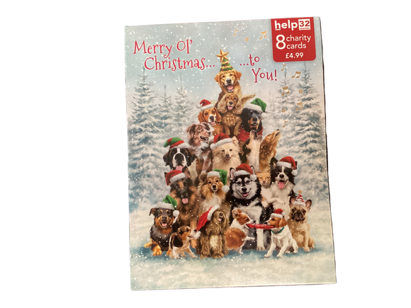 Pyramid of dogs - Pack of 8 Charity Christmas cards
