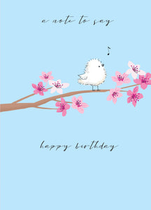 A note to say  birthday card