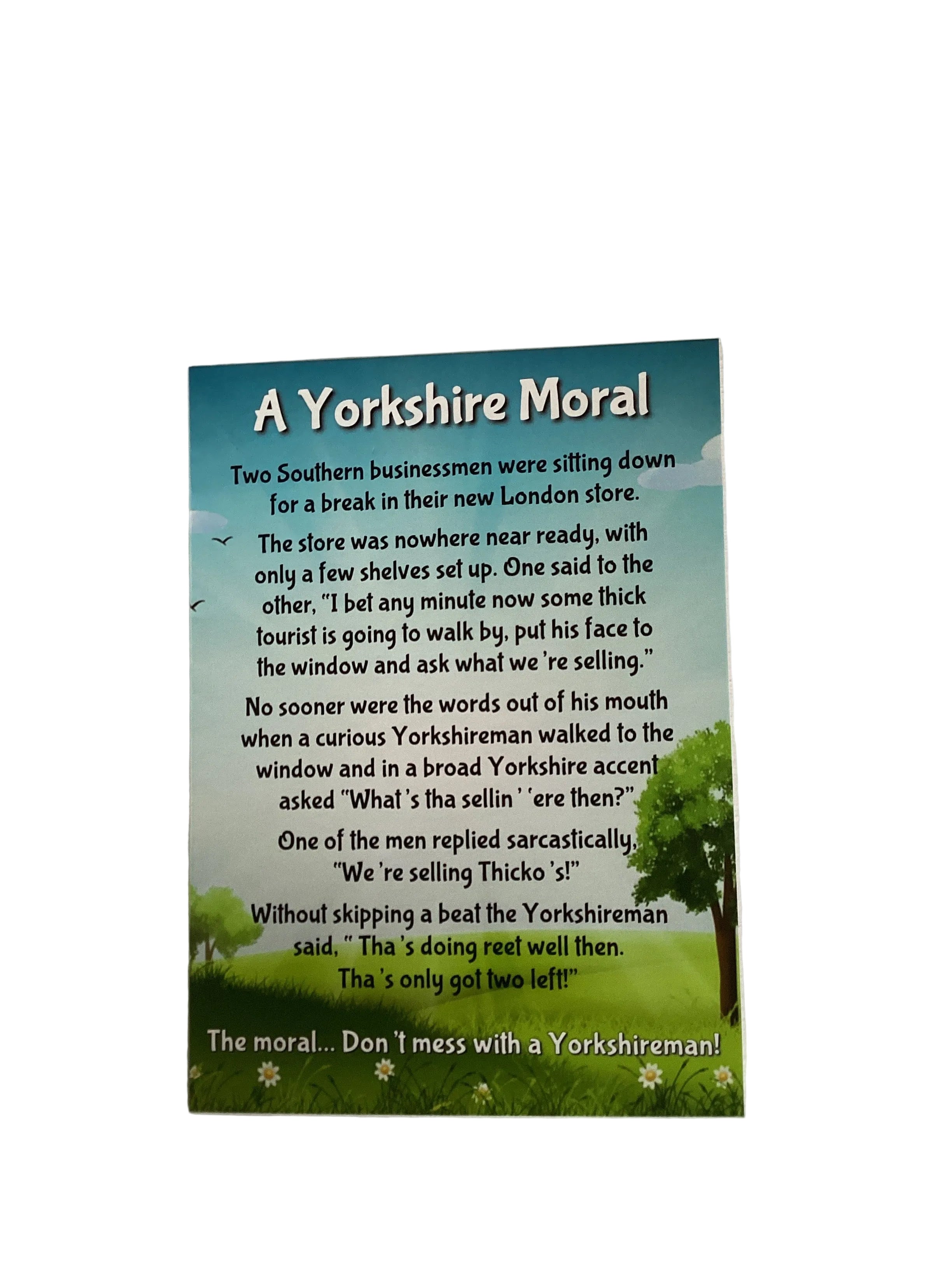 A Yorkshire Moral ..   Cowshed cards