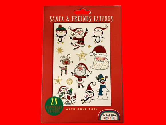 Santa & friends tattoos by Rachel Ellen