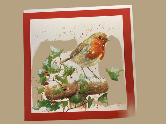 Rupert the robin - Bree Merryn Christmas card