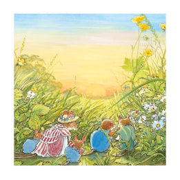 Sunset in the Meadow - Bramley Hedge Card