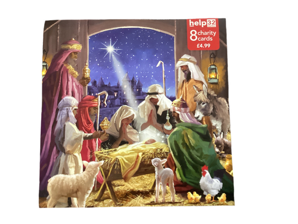 In the stable - Pack of 8 Charity Christmas cards
