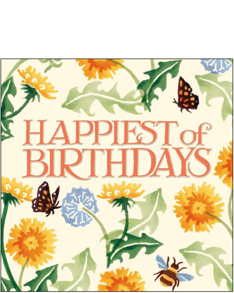 Greeting card by Emma Bridgewater with floral design and 'Happiest of Birthdays' text