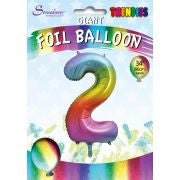 2 - Large 30” multi-coloured Helium-Filled Balloon