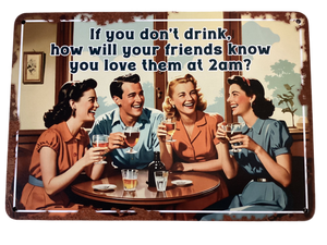 2am  - vintage metal sign