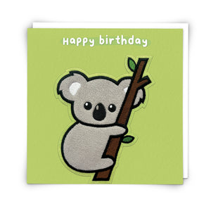 Darwin Koala -soft patch birthday card