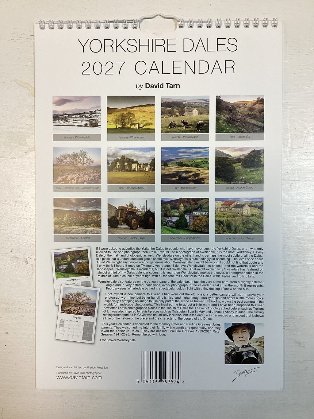 Yorkshire Dales by David Tarn 2027 - Calendar