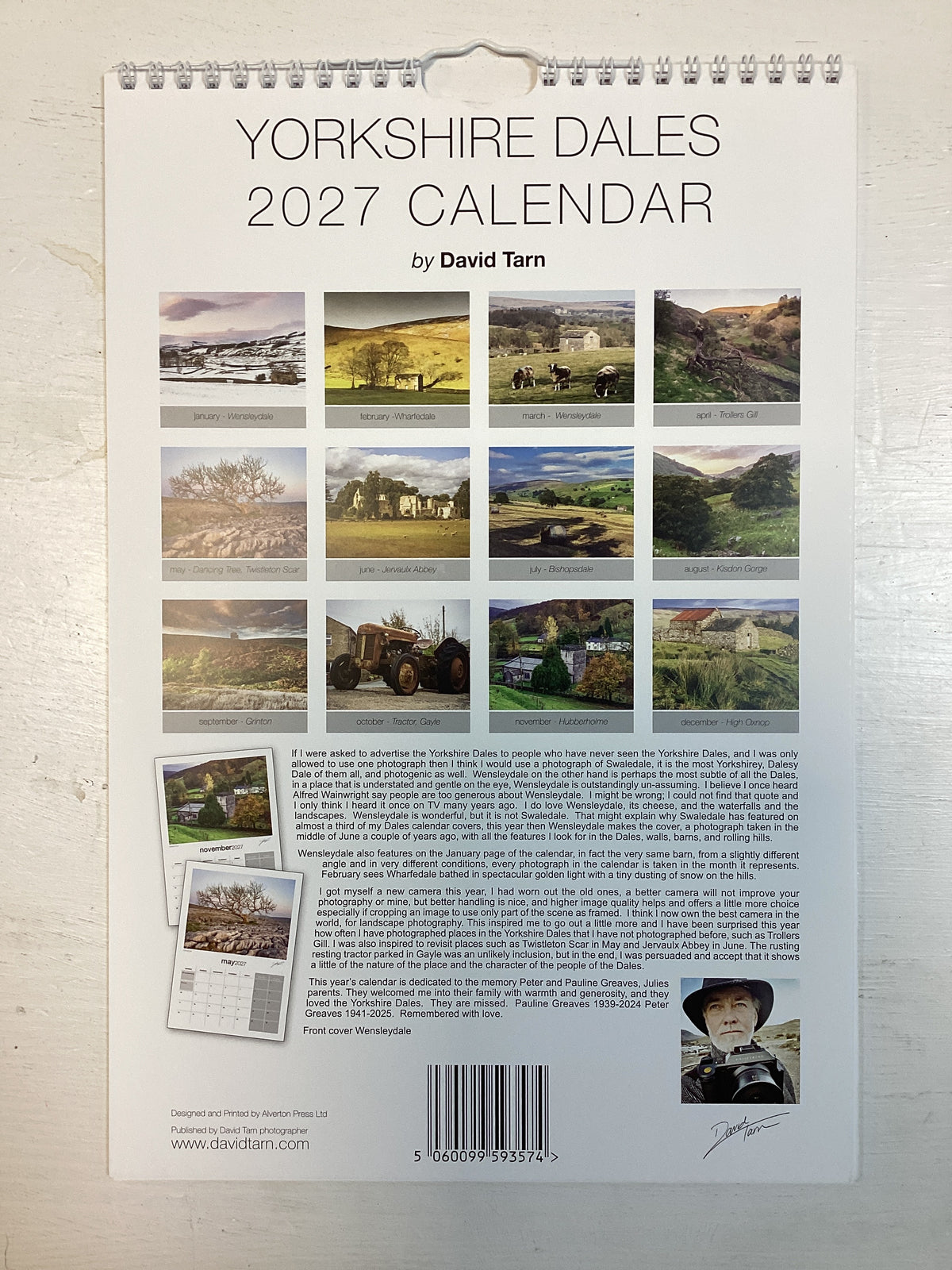 Yorkshire Dales by David Tarn 2027 - Calendar