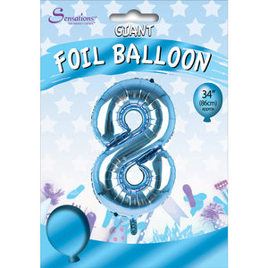 8 - 30"  Blue  helium balloon