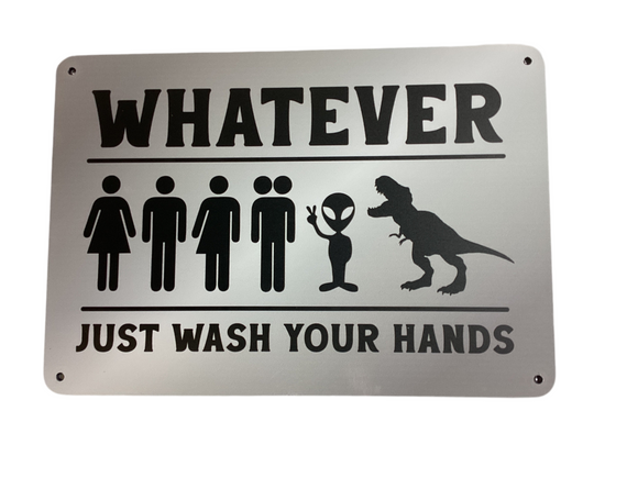 Whatever - vintage metal sign