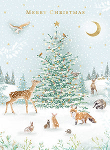 The tree and animals - Pack of 8 Charity Christmas cards