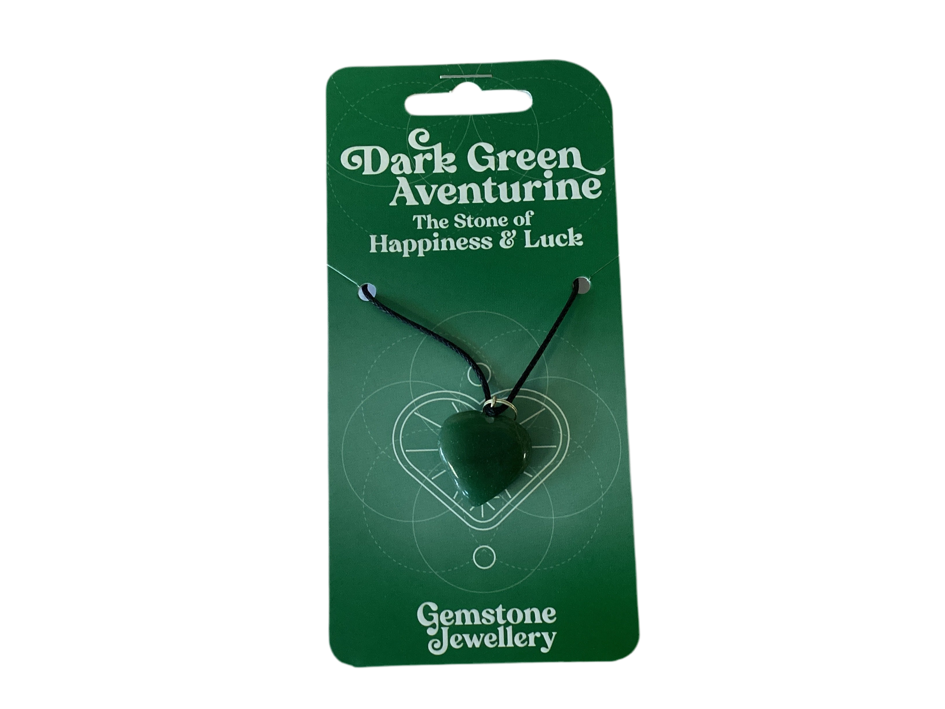 Dark Green Aventurine heart - Gemstone jewellery