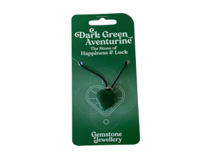 Dark Green Aventurine heart - Gemstone jewellery