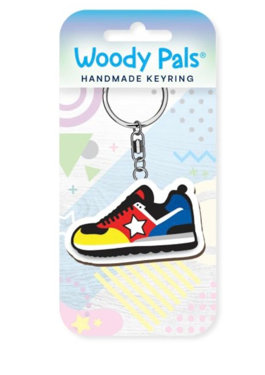 Sneaker wooden keyring