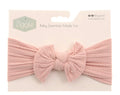 Rose pink bow baby turban headband