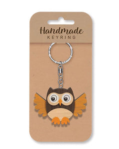 owl-wooden Keyring