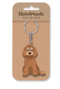Cockapoo wooden keyring