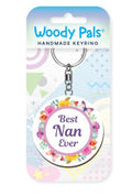 Best Nan ever wooden keyring