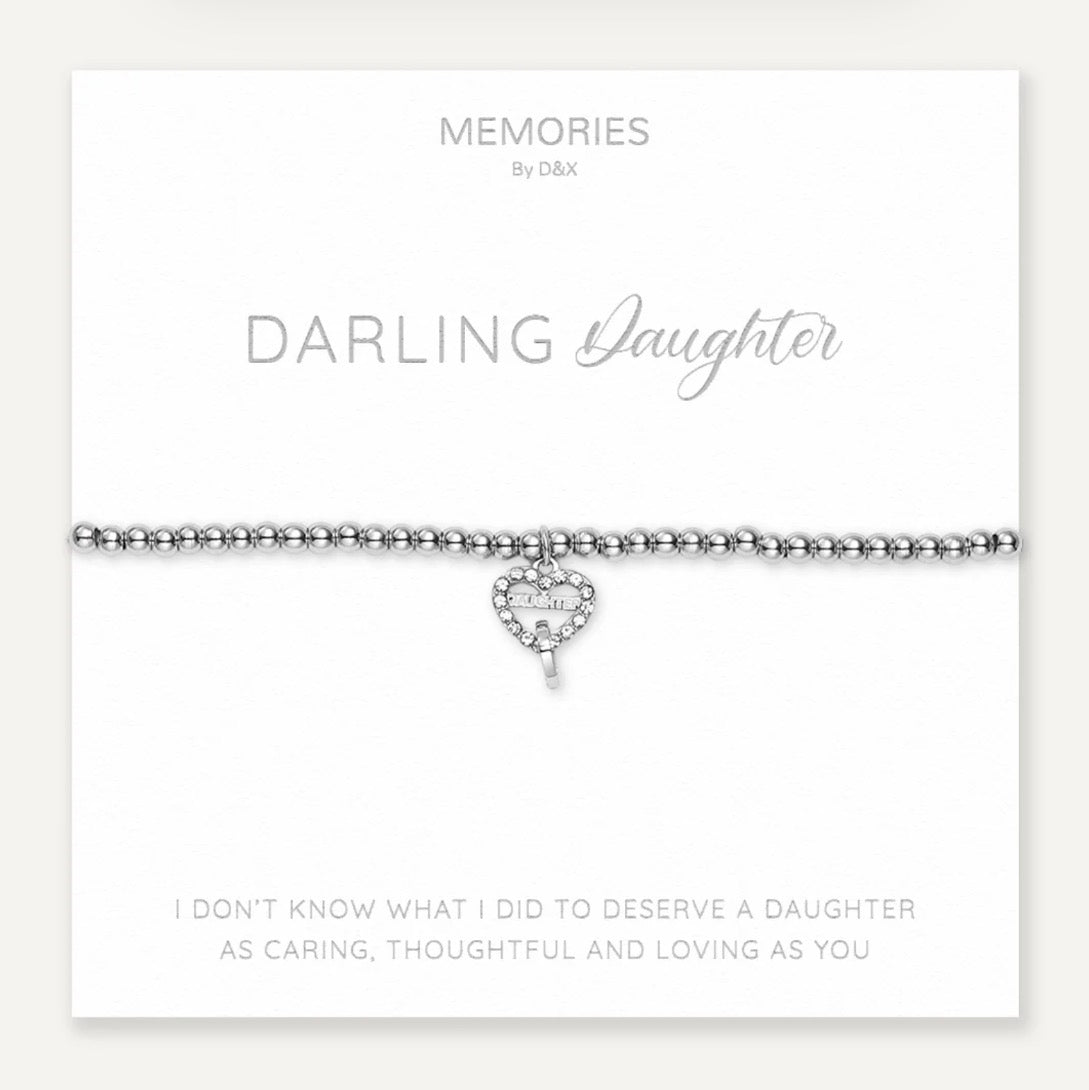 D&X Memories Darling Daughter (white-gold)- Bracelet
