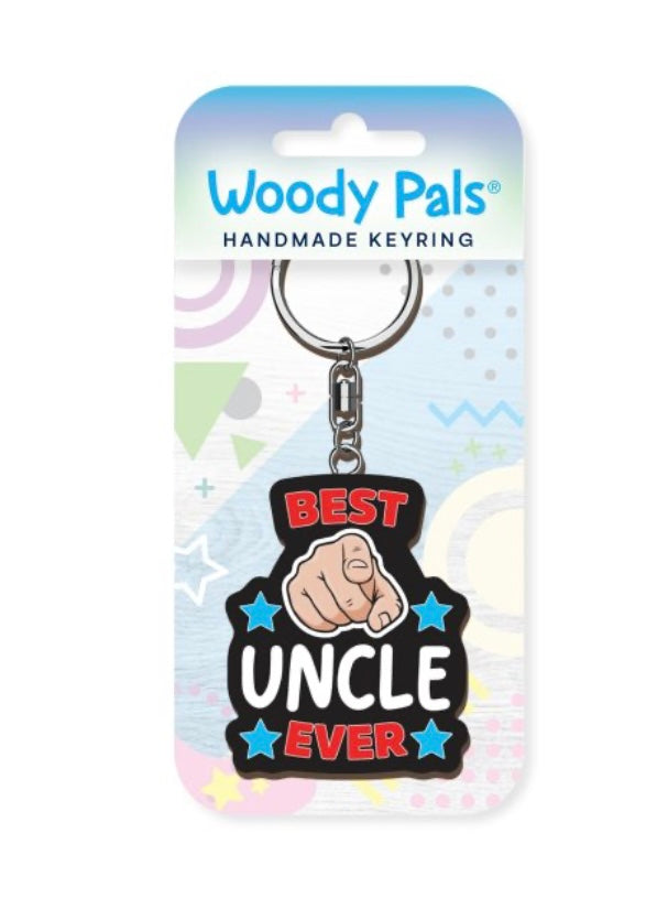 Best uncle ever wooden keyring