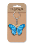 Butterfly 2 wooden keyring