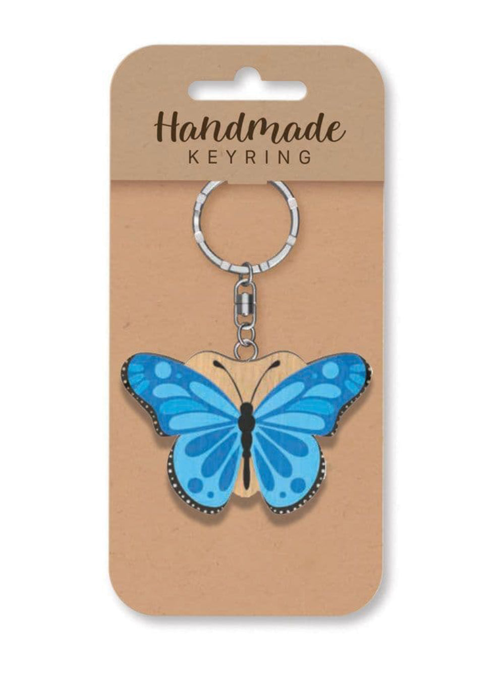 Butterfly 2 wooden keyring