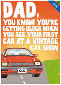 Vintage Car - Birthday Card