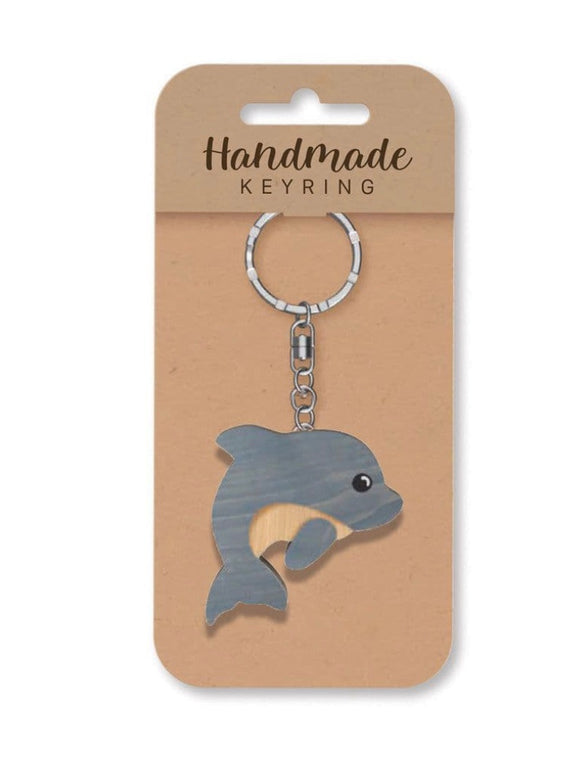 Orca whale -wooden Keyring
