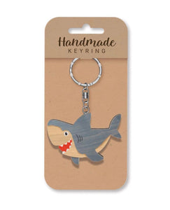 Shark -wooden Keyring