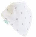 Stars bandana dribble bib, grey & white- Ziggle Baby