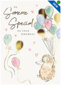 Hedgehog with Balloons - Birthday Card